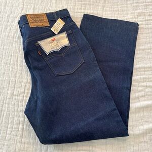 Vintage 80s Levi’s Saddleman Bootcut Jeans Deadstock 20517-0217 40x30 Orange Tab